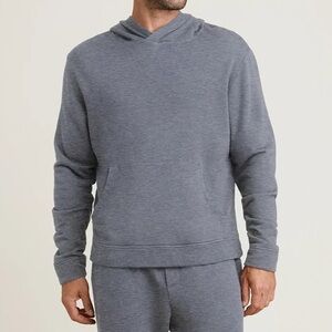 Barefoot Dreams Malibu Collection Men’s French Terry Hoodie in Gray Size S